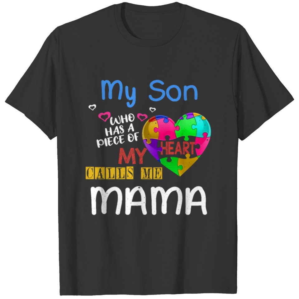 Mama Puzzle Son Special Autism Awareness T-shirt