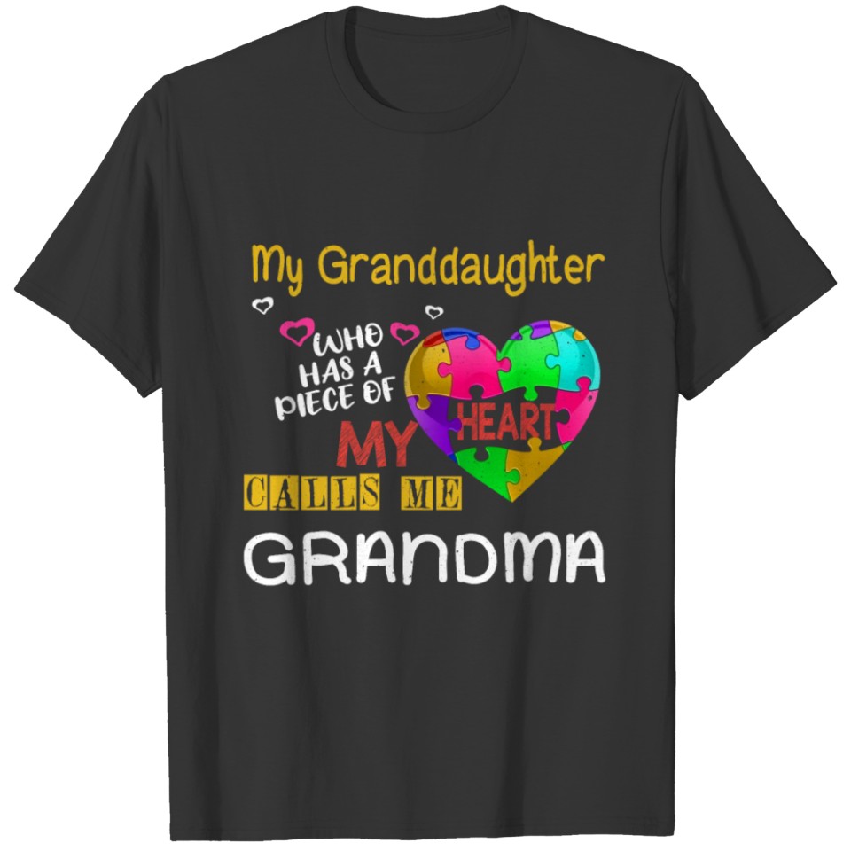 Granddaughter Grandma Special Autism Awareness T-shirt