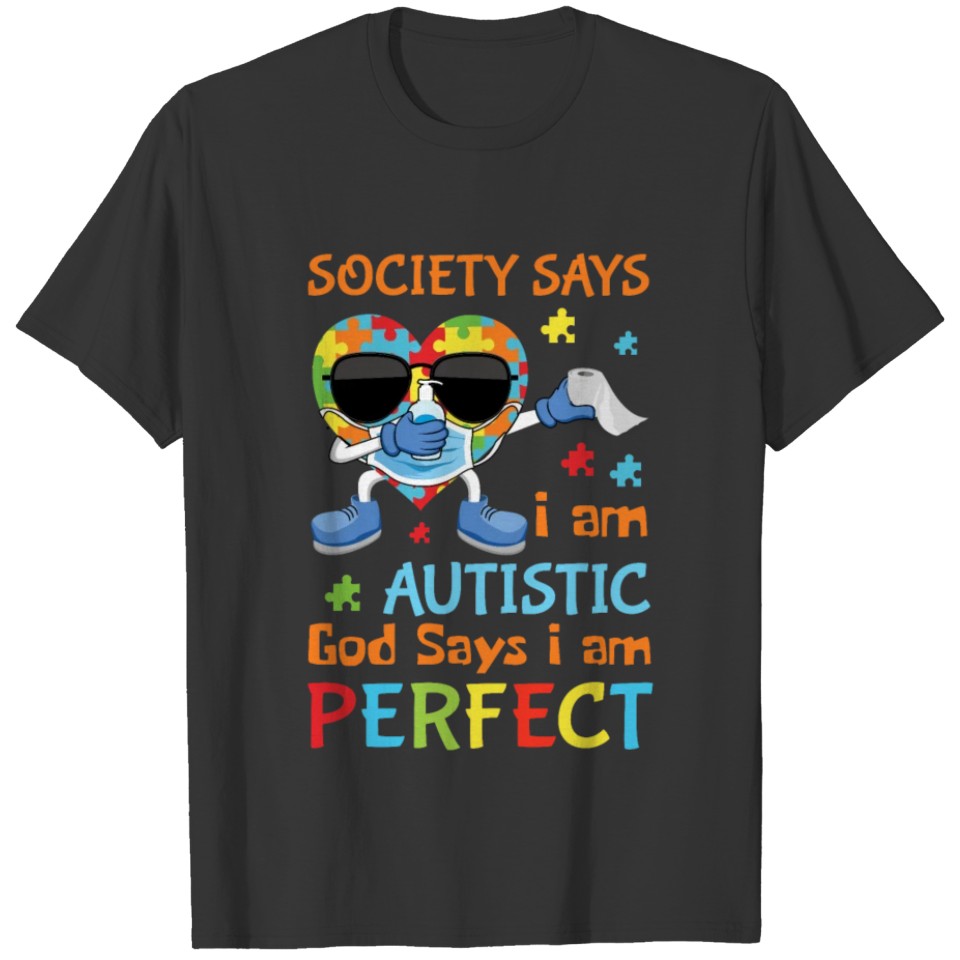 Heart God Says Puzzle Special Autism Awareness Day T-shirt