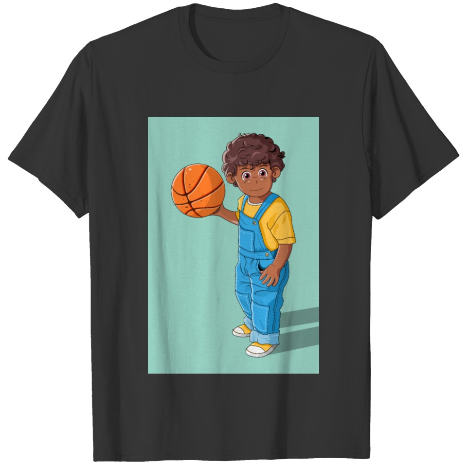 Toddler playing basketball T-shirt