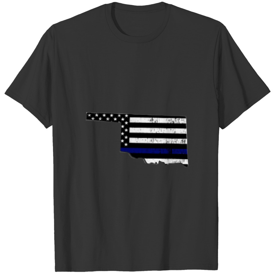 OKLAHOMA DISTRESSED SUBDUED US FLAG T-shirt