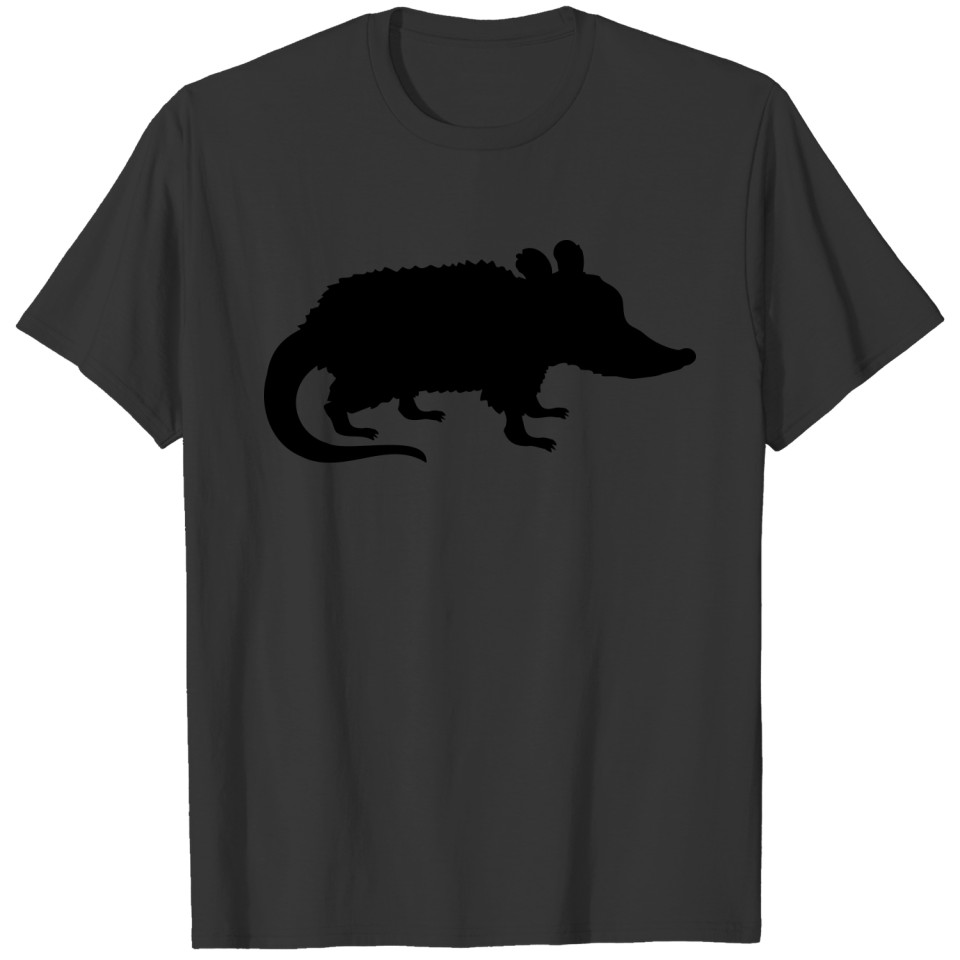 Silhouette opossum design T-shirt