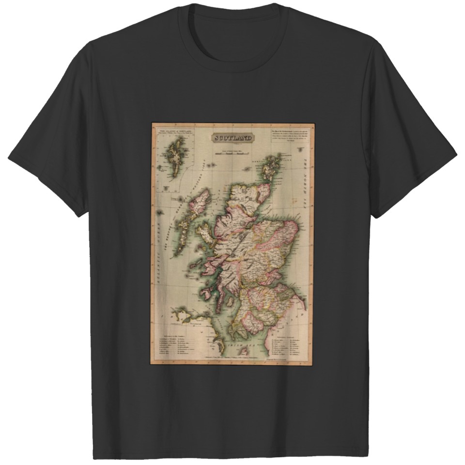 scotland map T-shirt