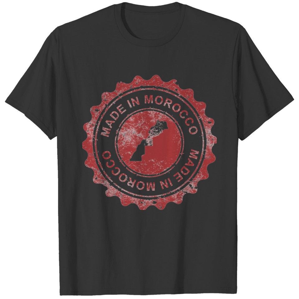Made in Morocco Red Stamp For Proud Moroccans T-shirt