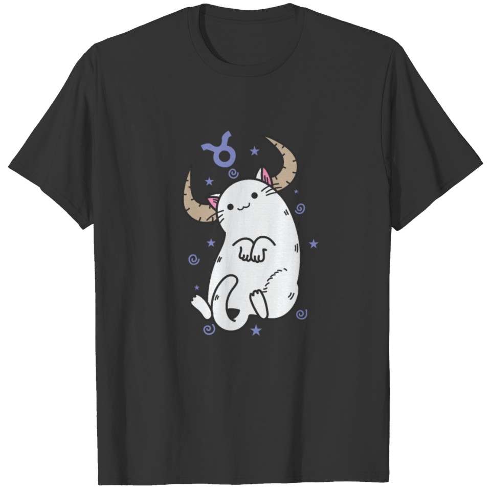 Taurus Zodiac Sign as a Cat Horoscope T Shirts