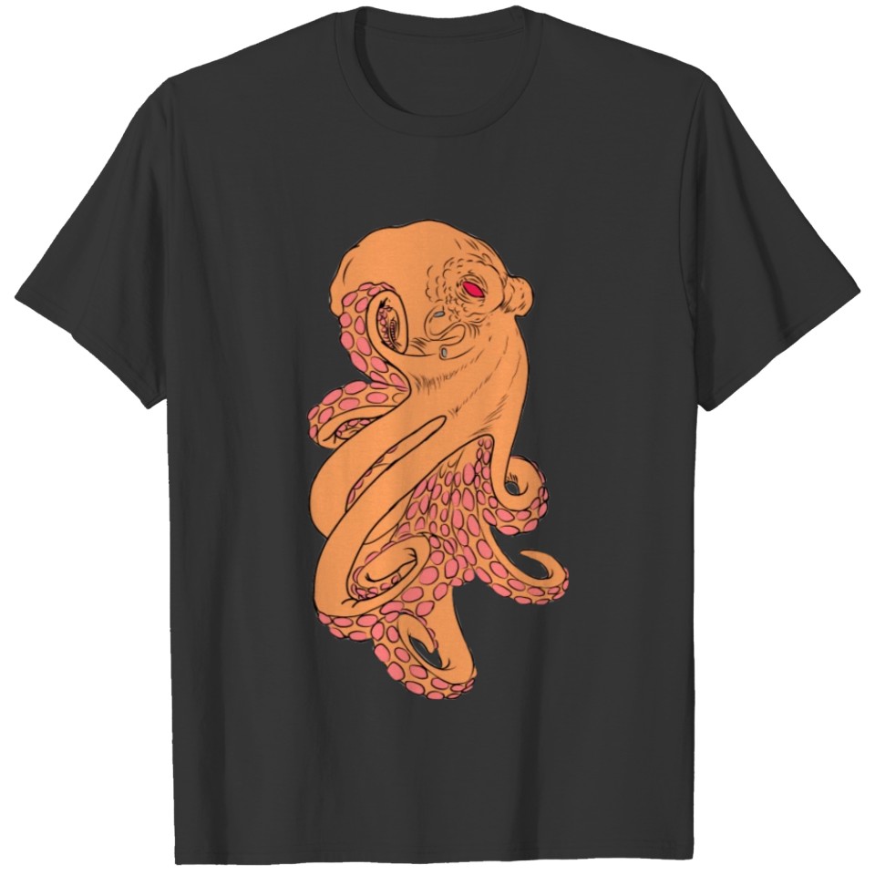 red eyes octopus T-shirt