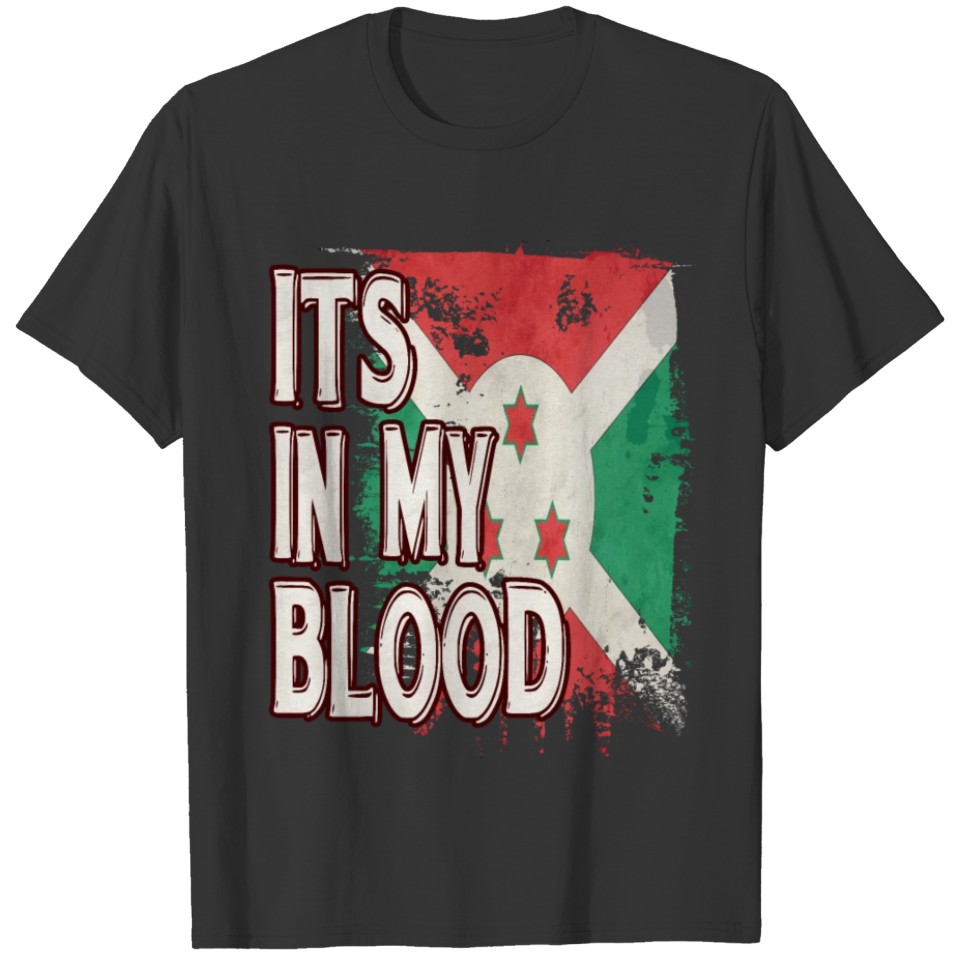 Burundian Vintage Heritage DNA Flag T-shirt