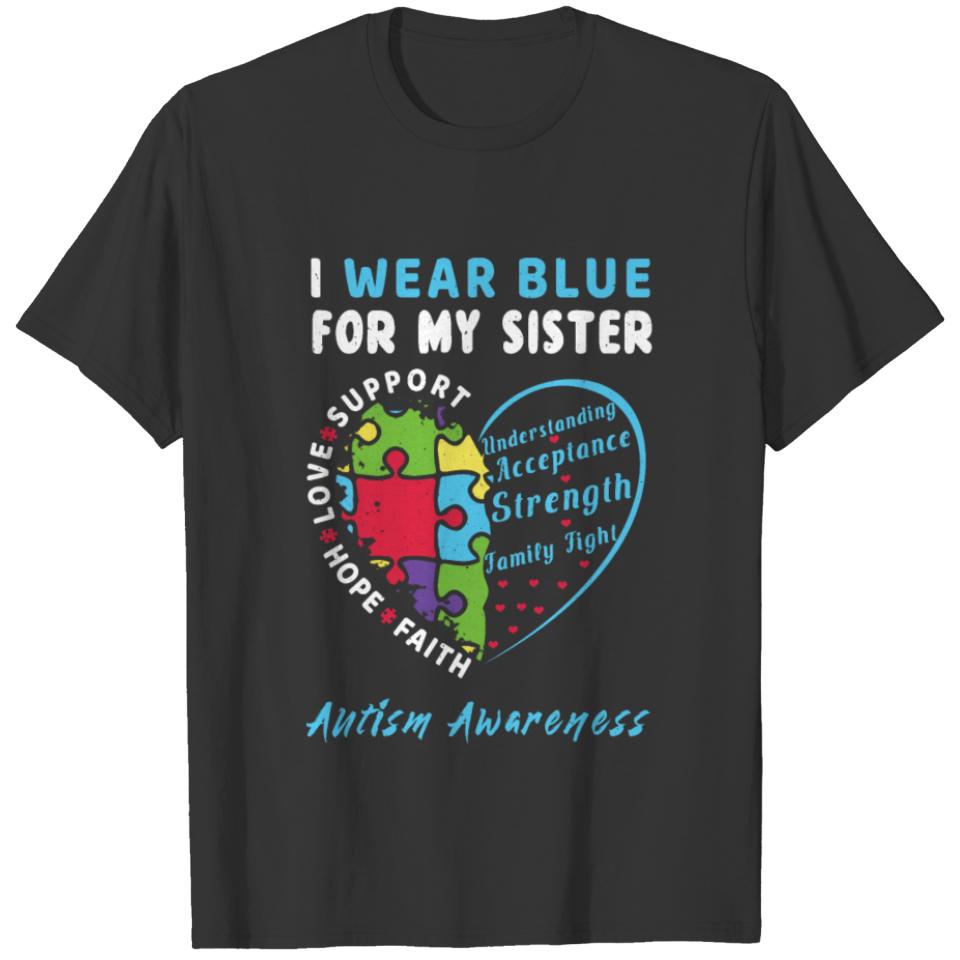 Blue Sister Special Autism Awareness T-shirt
