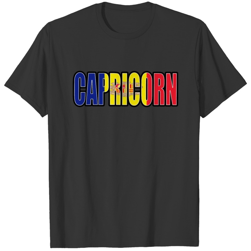 Capricorn Andorran Horoscope Heritage DNA Flag T-shirt