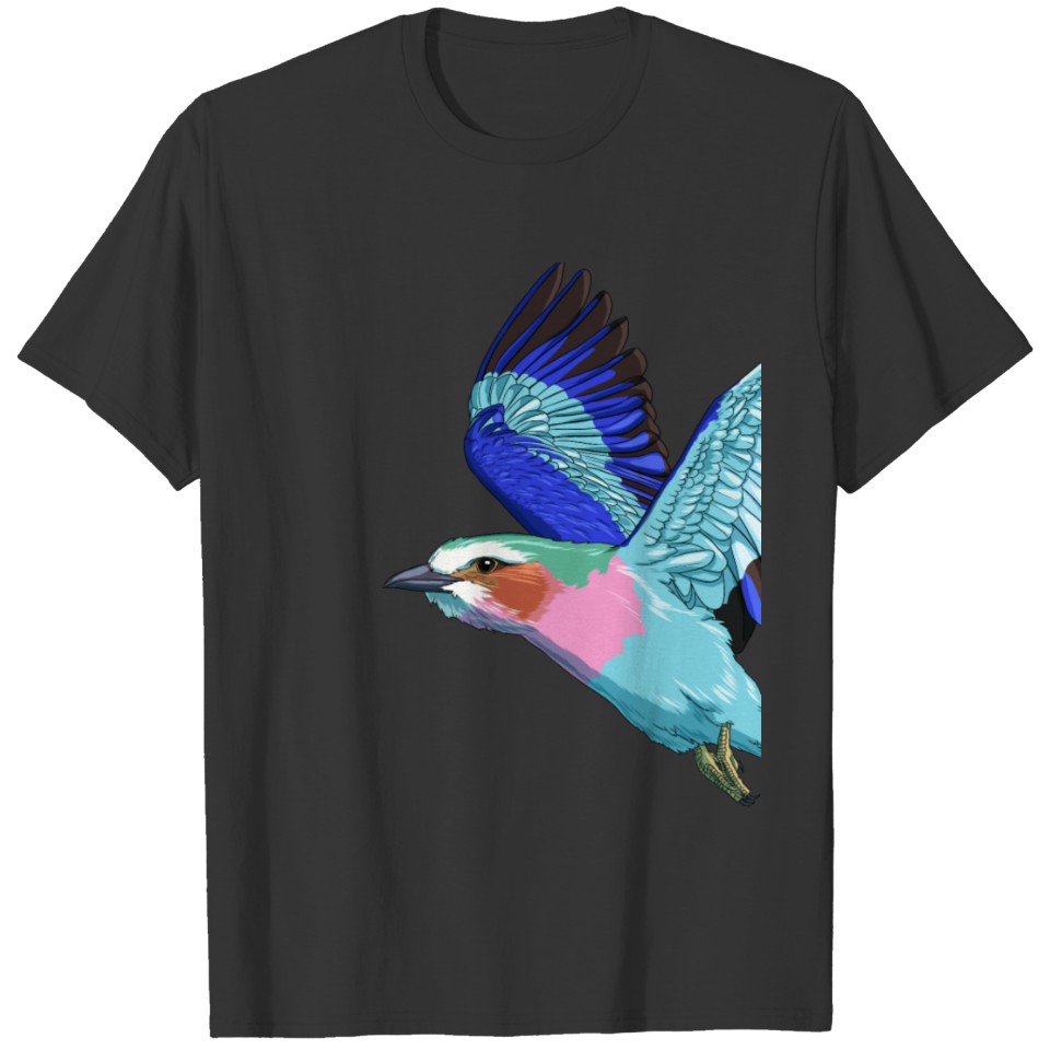 Flying Bird Lilac Breasted Roller T-shirt