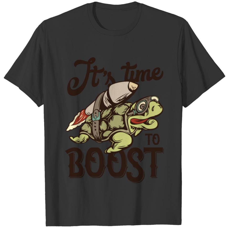 ITS TIME TO BOOST | FLYING TURTLE T-shirt