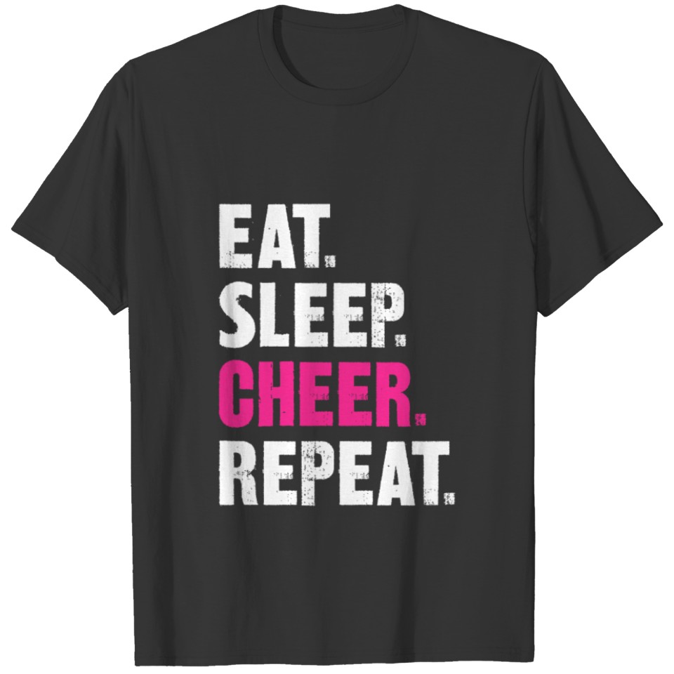 eat sleep cheer repeat T-shirt
