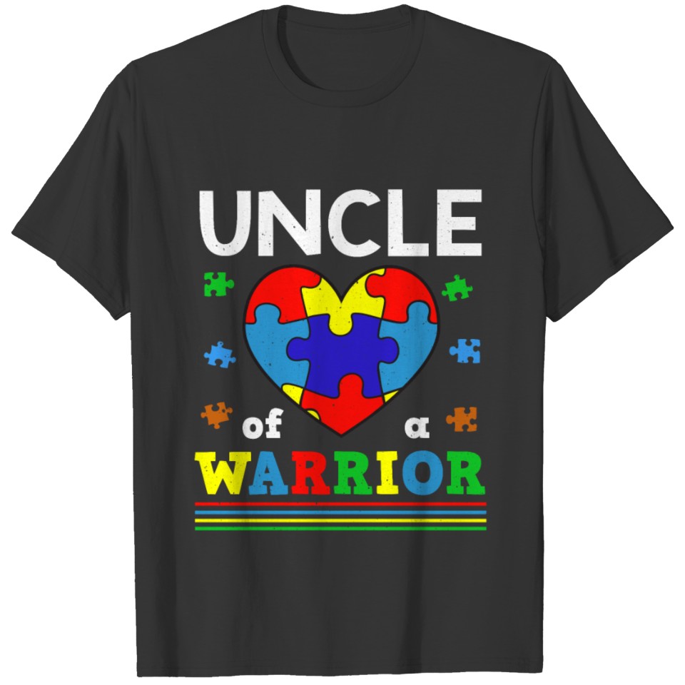 Uncle Puzzle Warrior Special Autism Awareness T-shirt