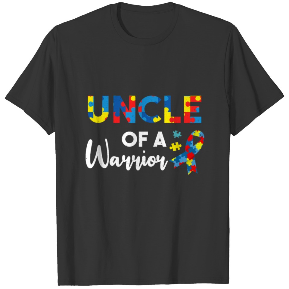Uncle Puzzle Warrior April Autism Awareness T-shirt