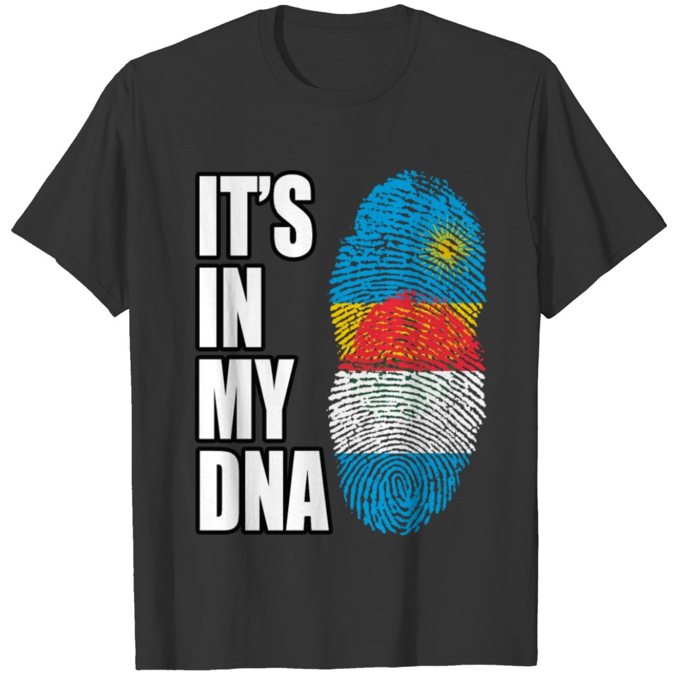 Rwandan And Luxembourgish Vintage Heritage DNA Fla T-shirt