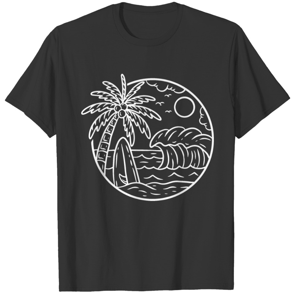 Wave Beach Badge T-shirt