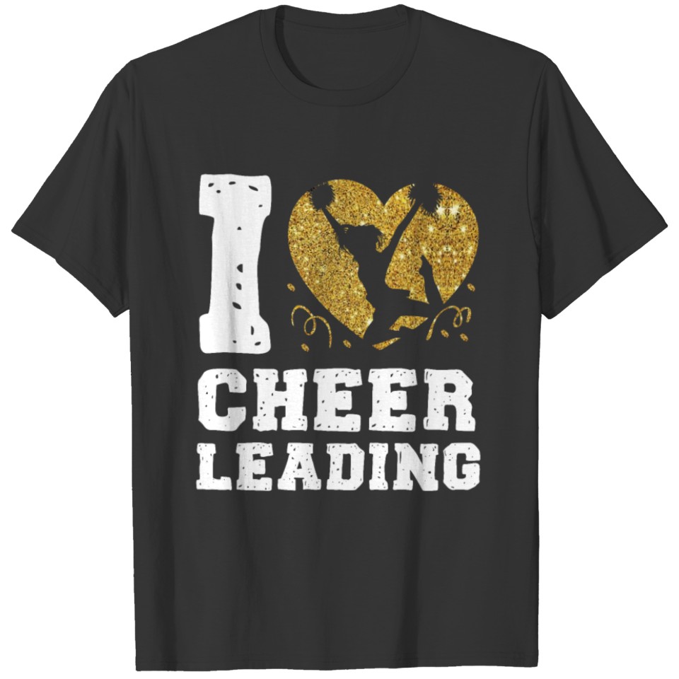 Cheer Cheerleading Heart I Love T-shirt