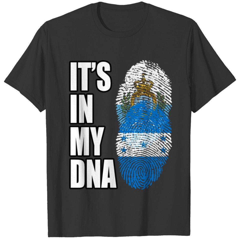 Sammarinesen And Honduran Vintage Heritage DNA Fla T-shirt