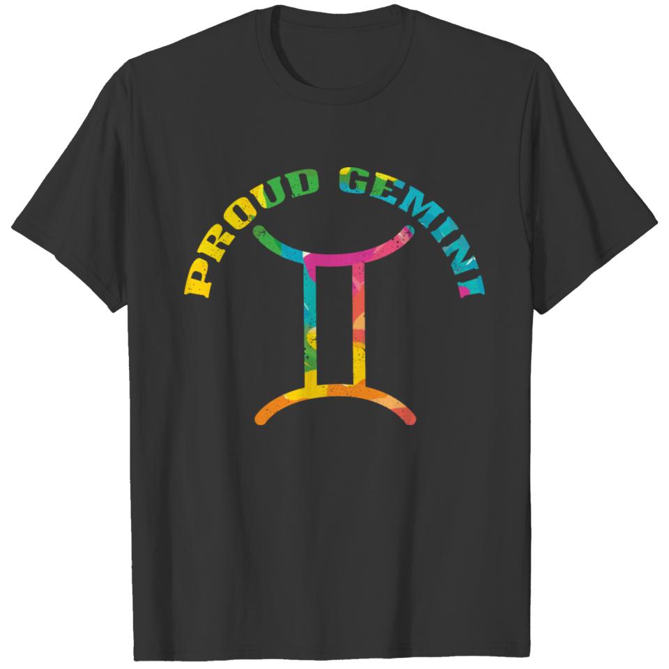 Gemini Symbol Zodiac Sign Proud Gemini T-shirt