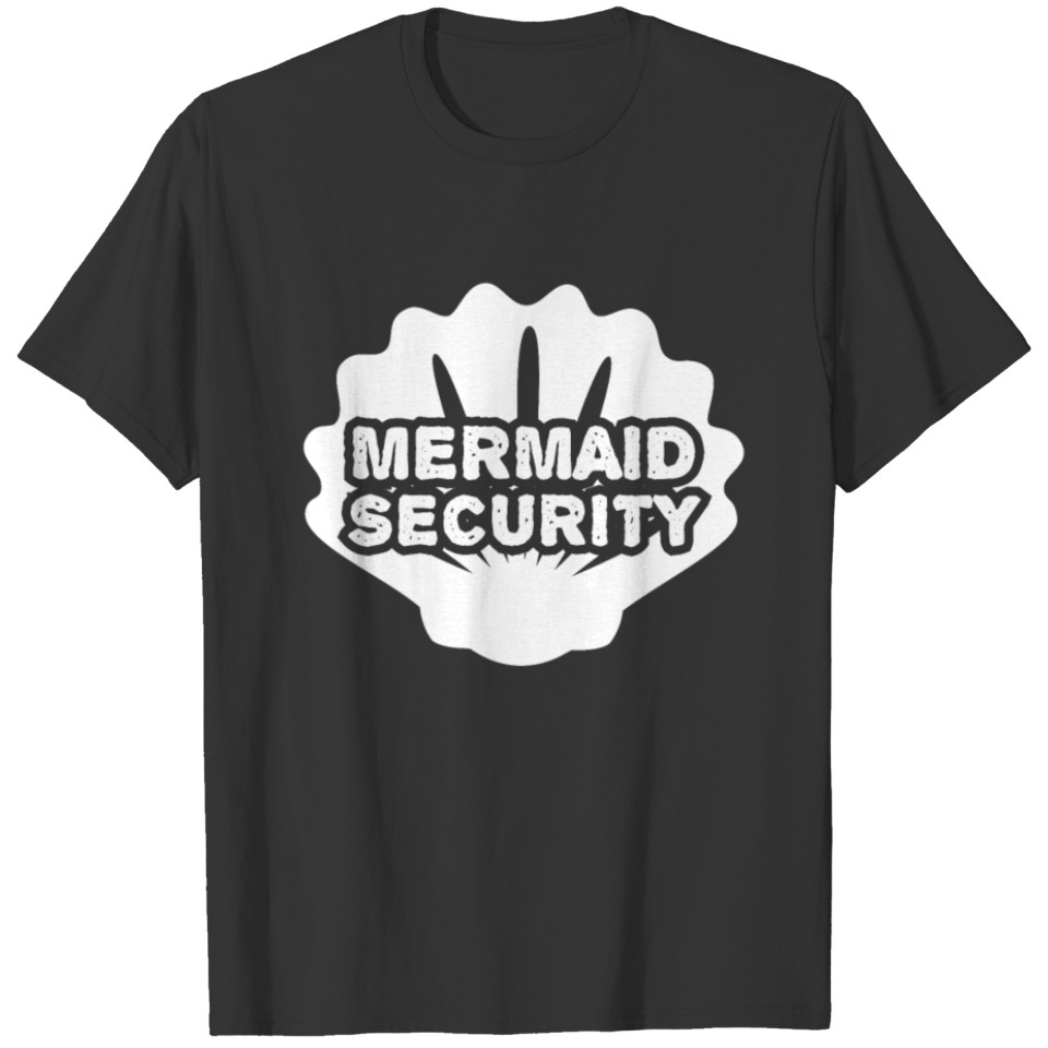 Swimmer Funny Mermann Mermaid Security T-shirt