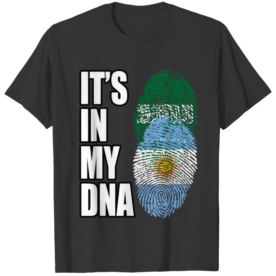 Saudi Arabian And Argentinian Vintage Heritage DNA T-shirt