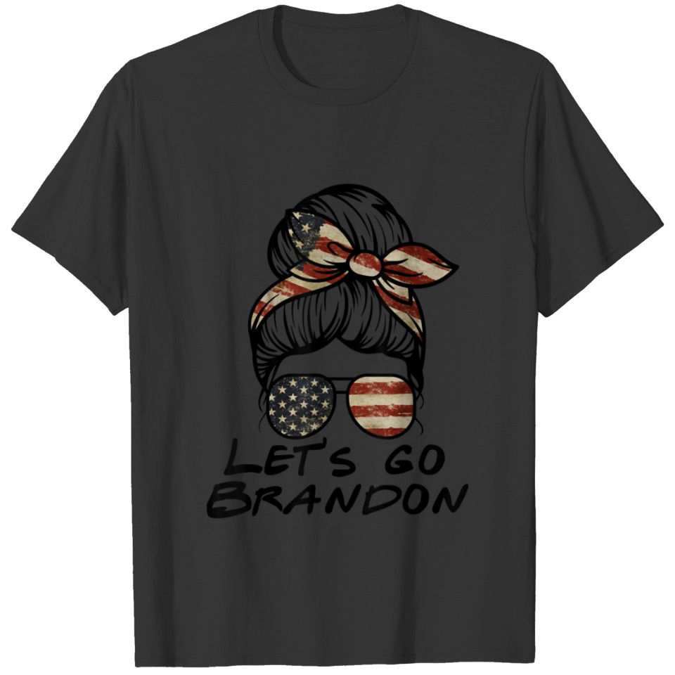 Let s Go Brandon Conservative US Flag T-shirt