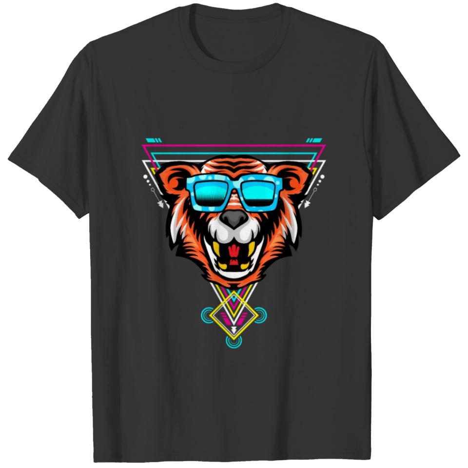 Cool Tiger Sacred Geometry T-shirt