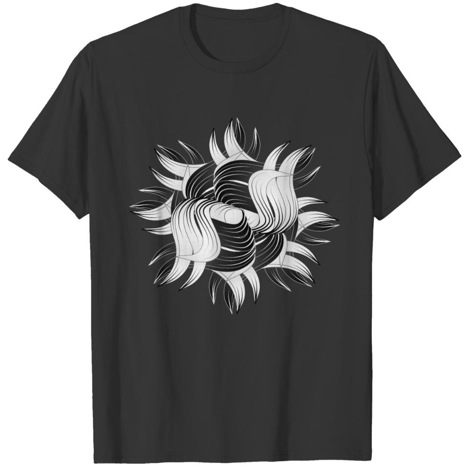 abstract intertwined shapes T-shirt