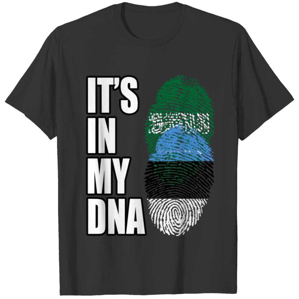 Saudi Arabian And Estonian Vintage Heritage DNA Fl T-shirt