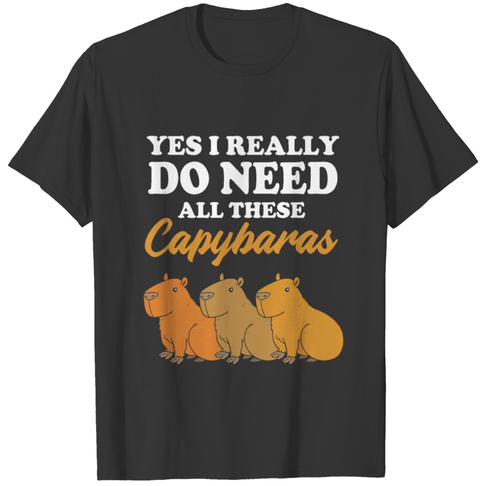 Rodent Animal Capybara Lovers Funny Capybara T Shirts