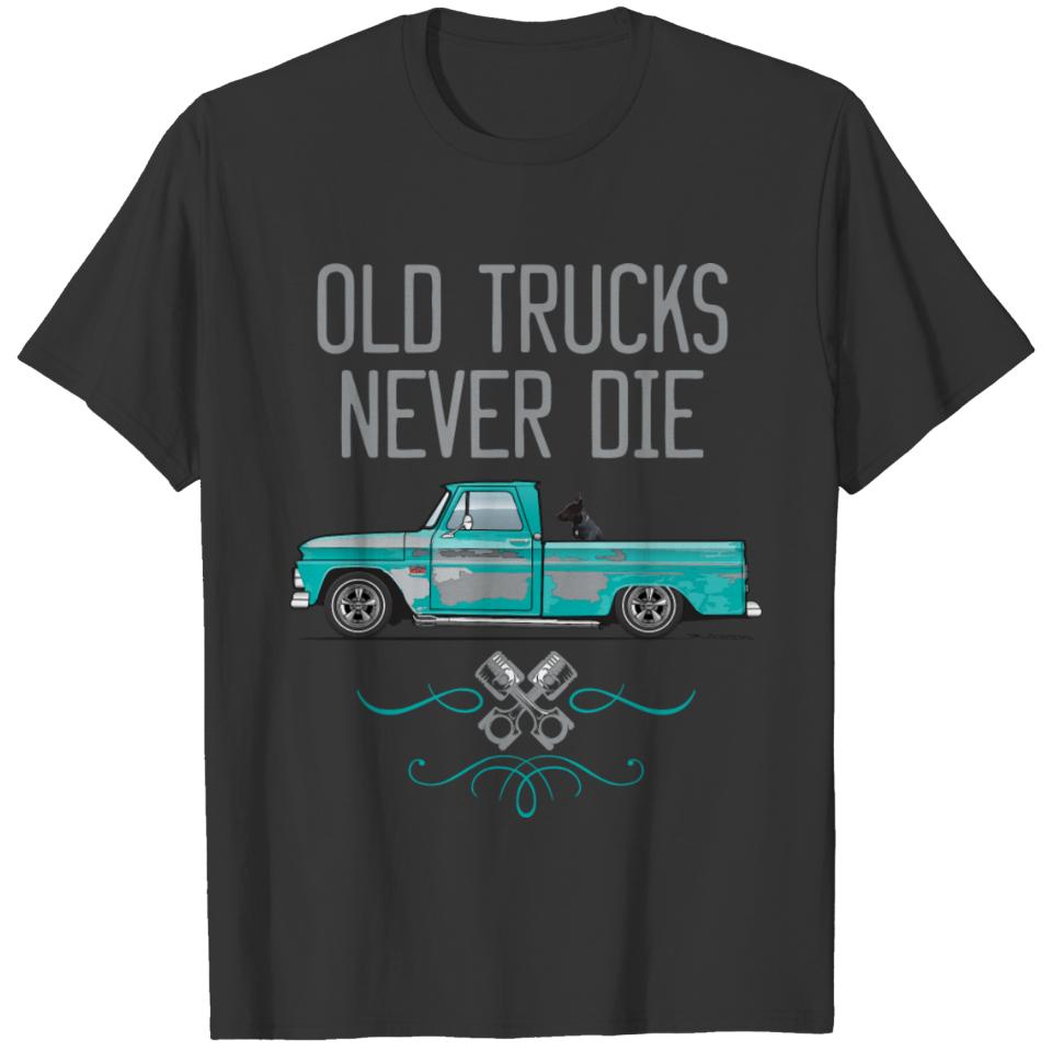 old Trucks Never die Crystal Turquoise T-shirt