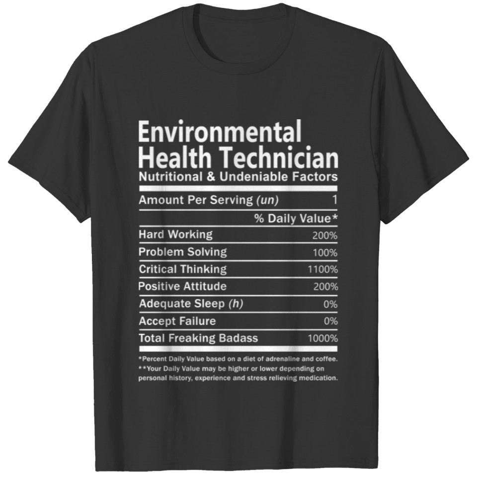 Environmental Health Technician T Shirt - Nutritio T-shirt
