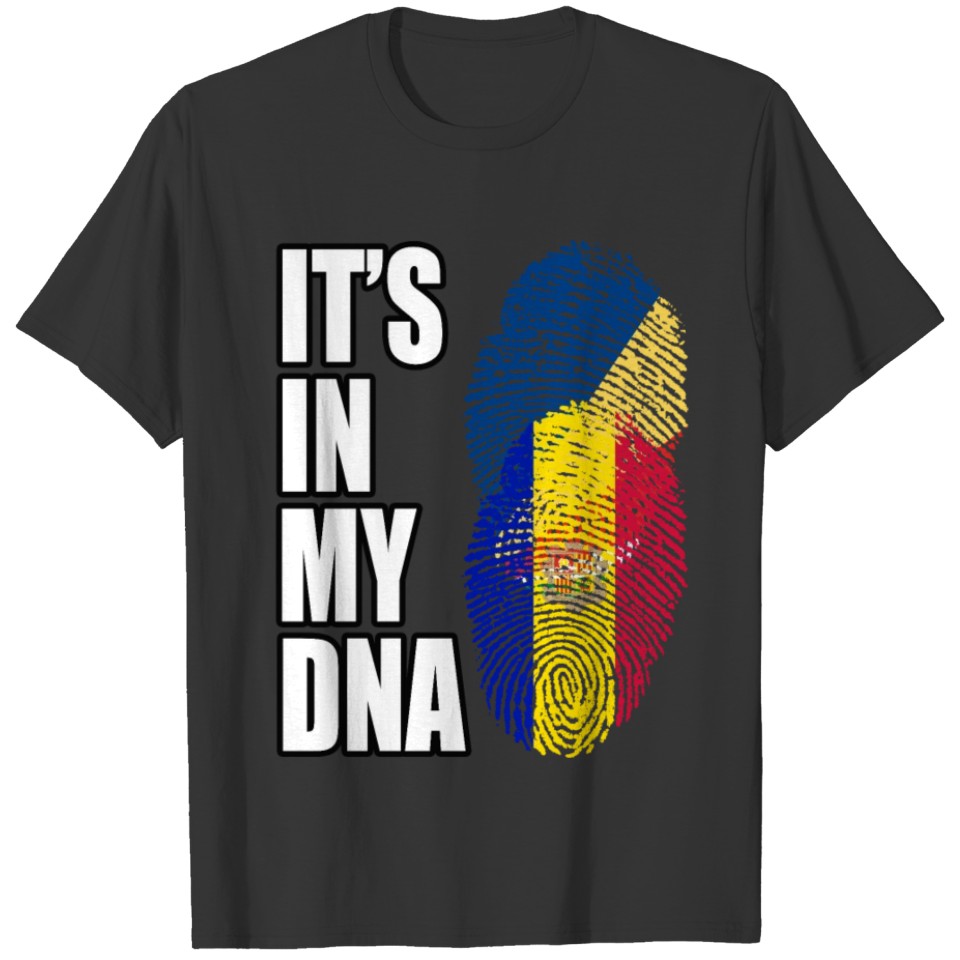 Seychellois And Andorran Vintage Heritage DNA Flag T-shirt