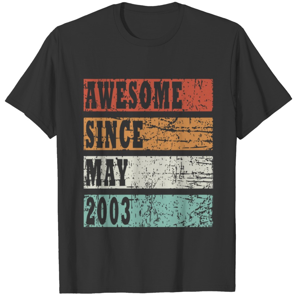 2003 vintage born in May gift T-shirt