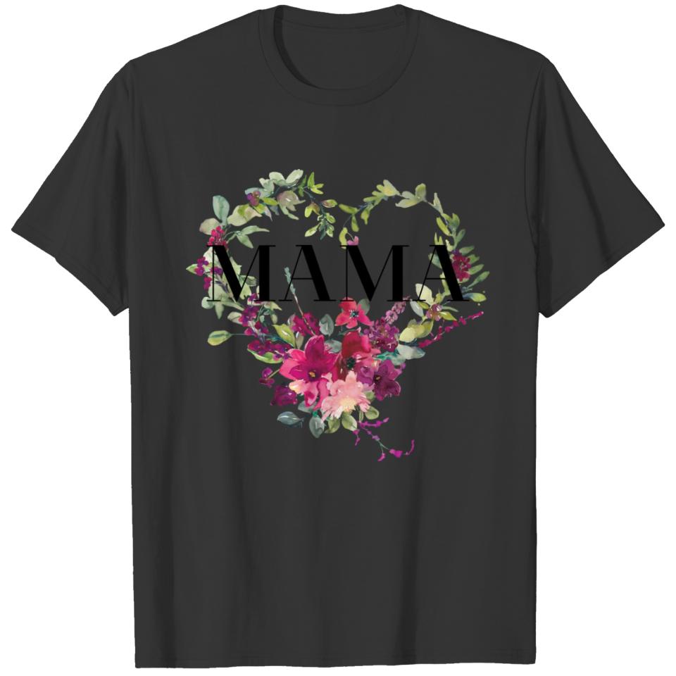 Mum Mother Mother's Day Birthday Christmas Flowers T-shirt