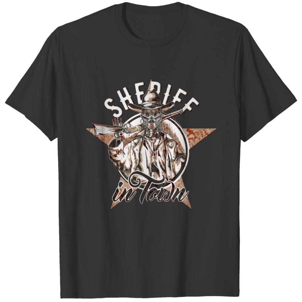 Sheriff police western cowboy america officer T-shirt