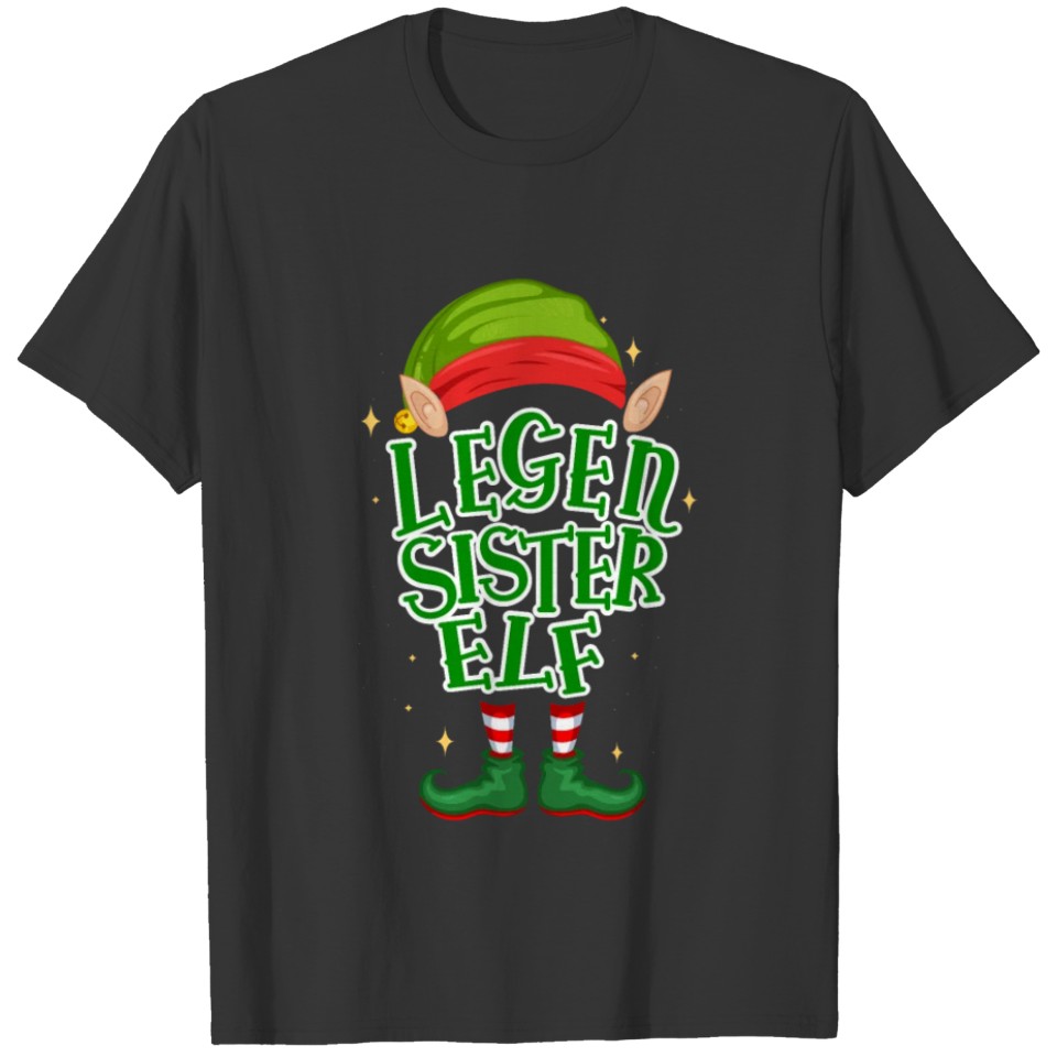 Legensister elf sister Santa's helper Christmas T Shirts