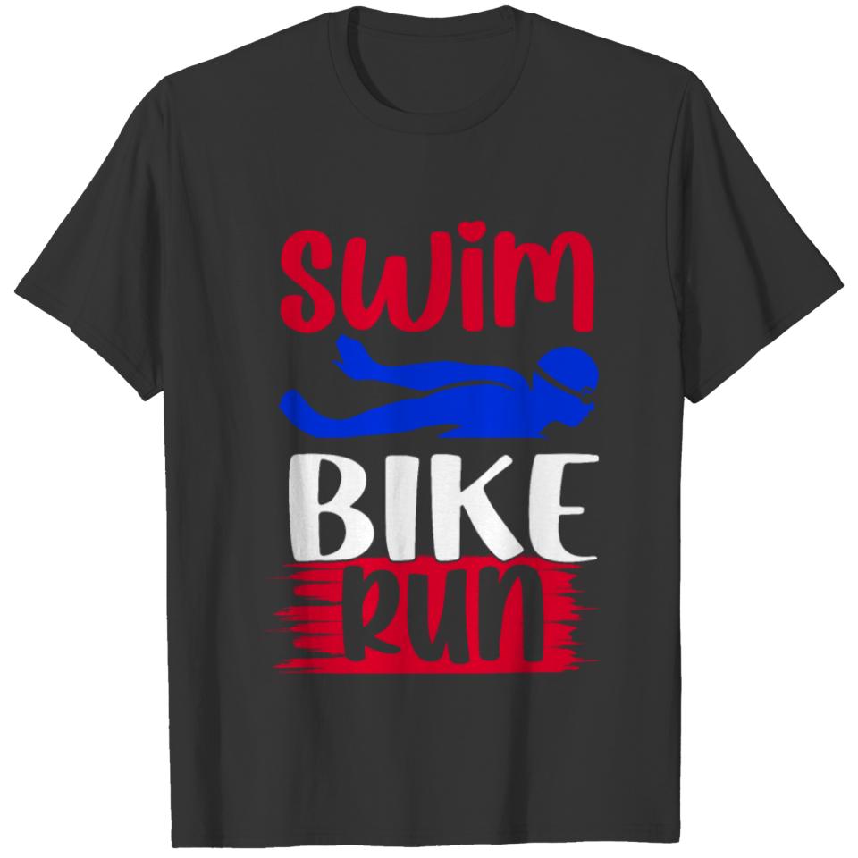 swim bike race T-shirt