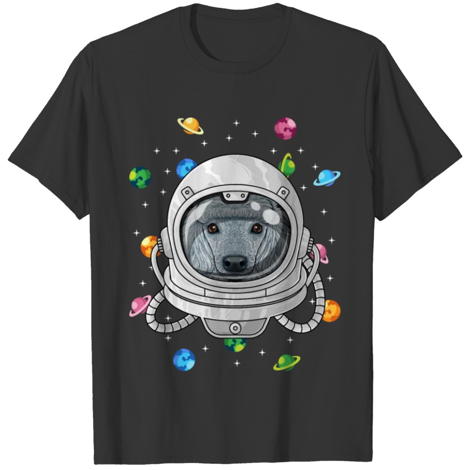 Poodle Astronaut Dog Deep In Space Cosmic Universe T-shirt