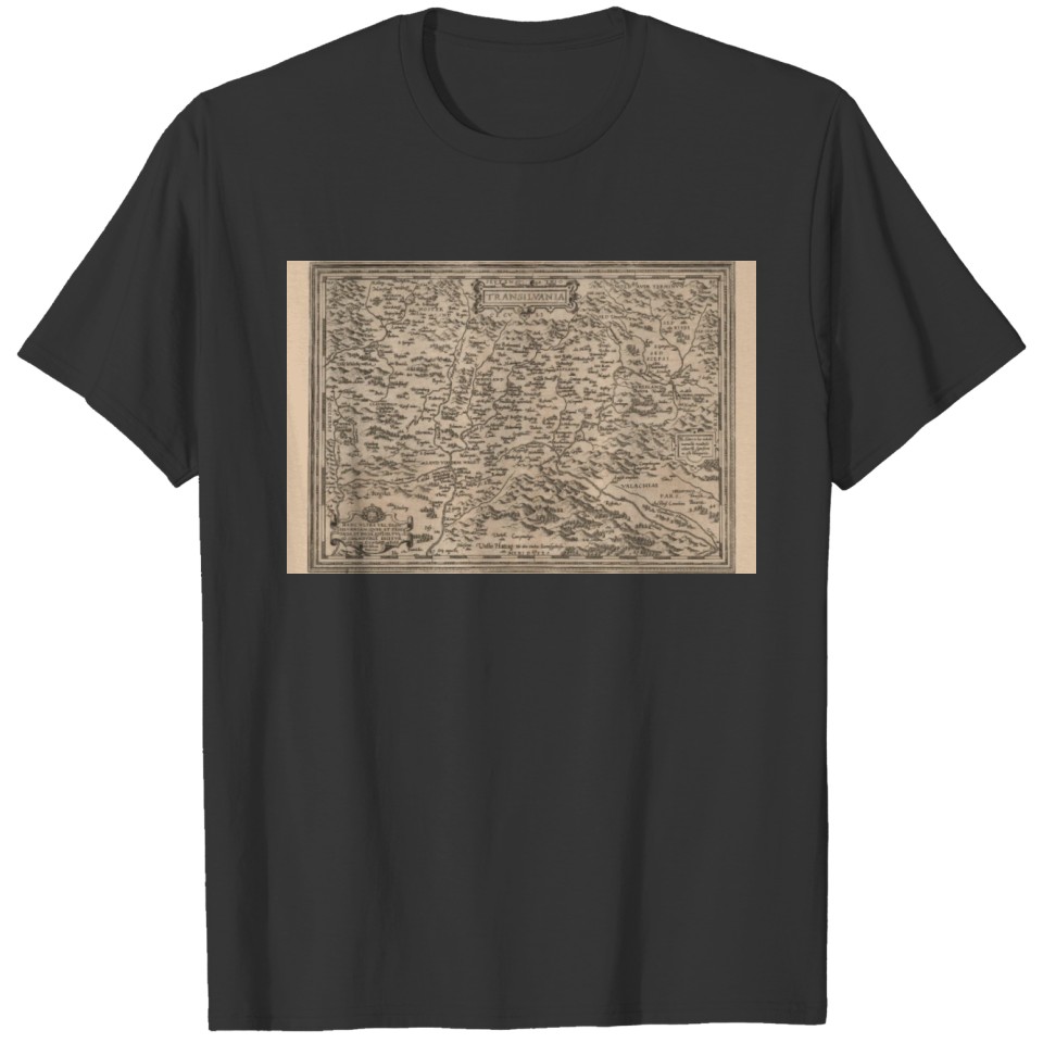 Medieval Map of Transylvania T-shirt