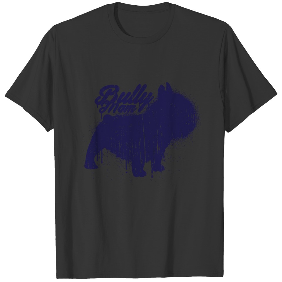 Frenchie Bully Mom - Navy T-shirt