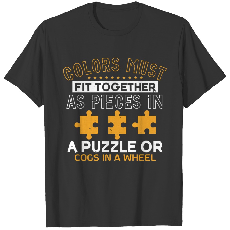 puzzle Colors must fit Puzzle Shirt T-shirt