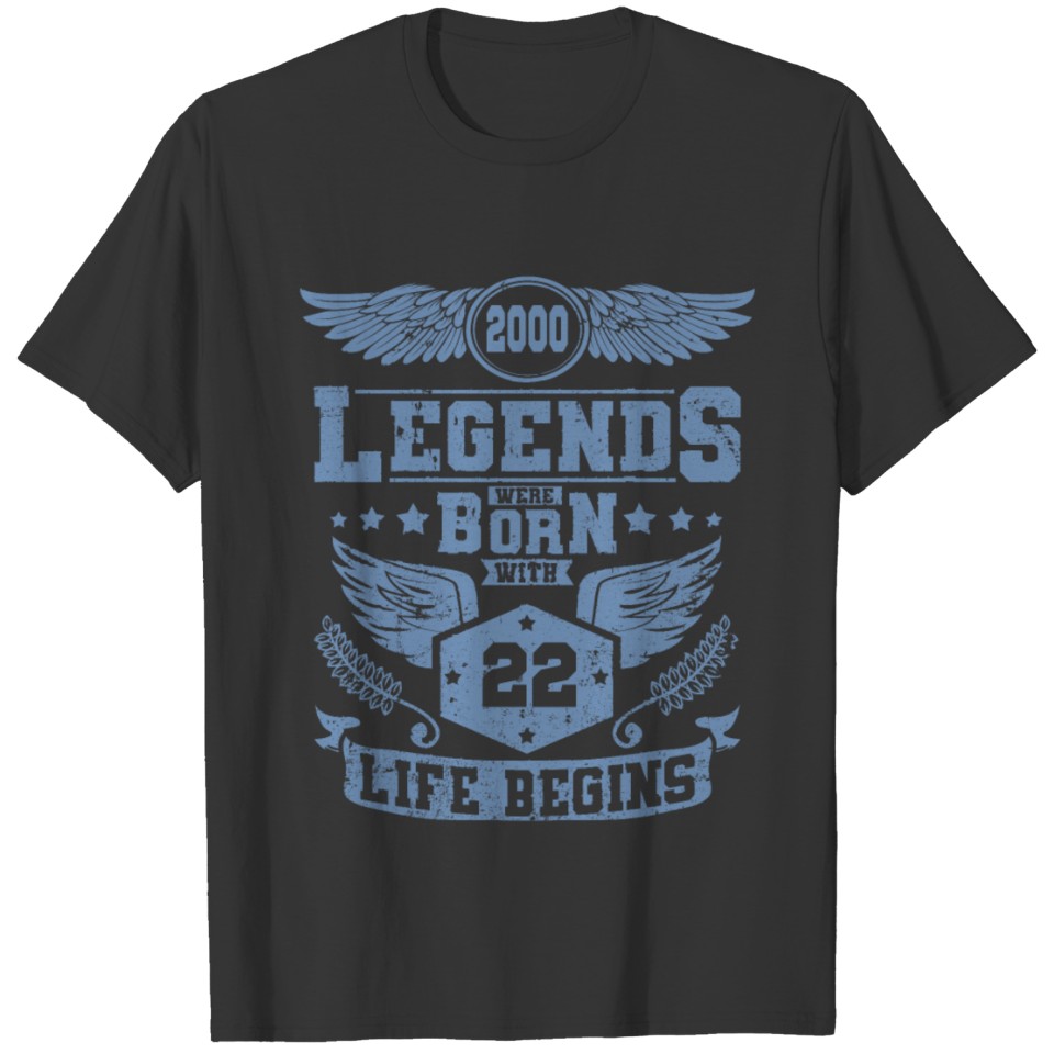 Gifts for the 22nd birthday sayings born in 2000 T-shirt