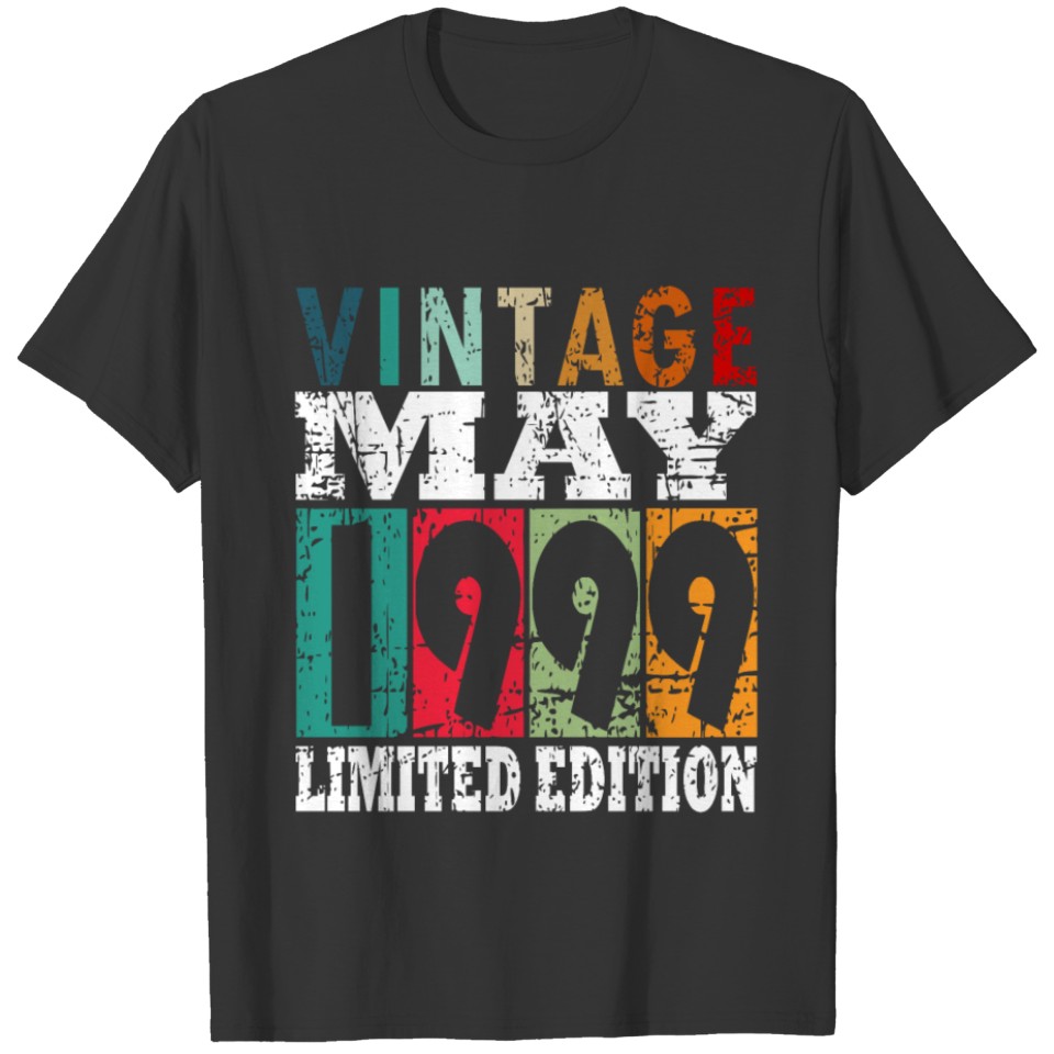 1999 vintage born in May gift T-shirt