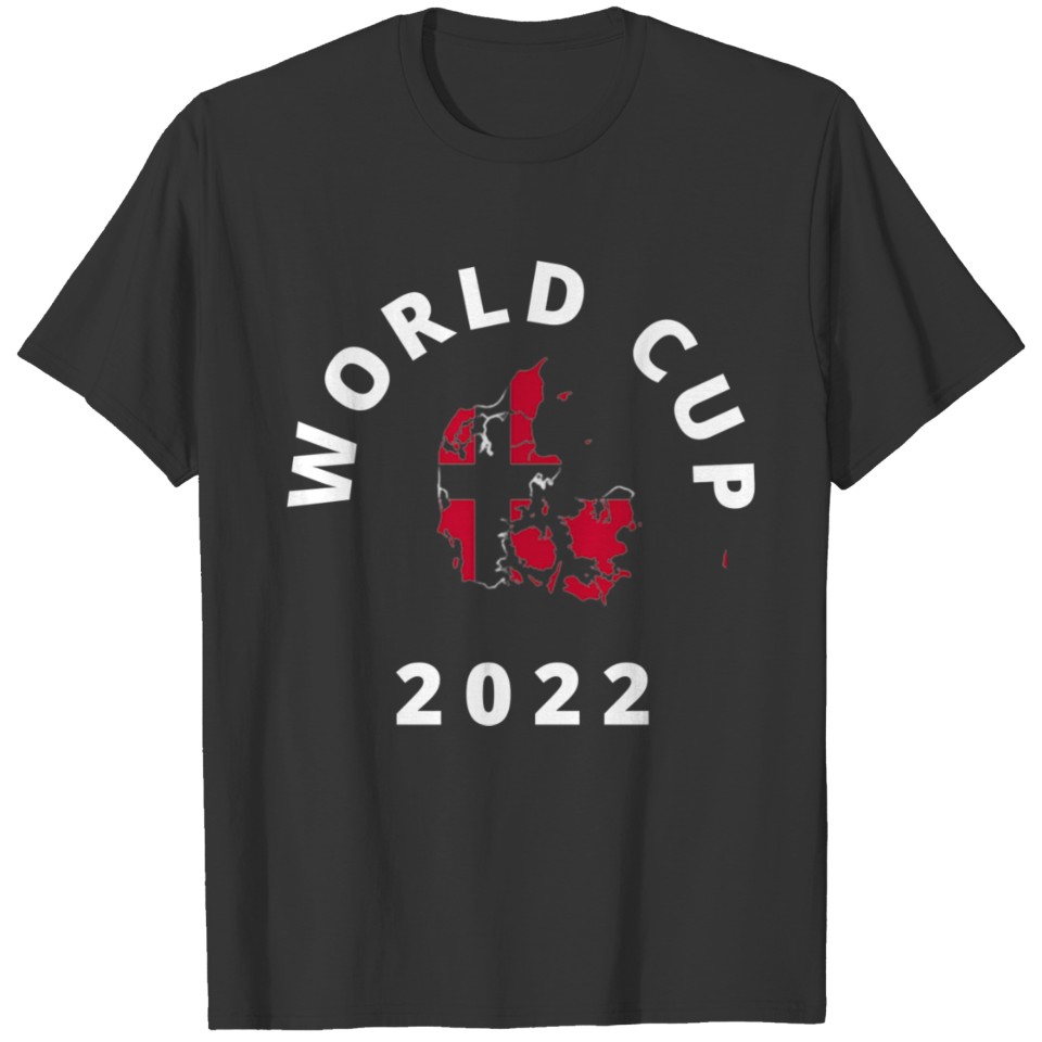 WORLDCUP 2022 DENMARK SOCCER FANS T-SHIRT WHITE T-shirt