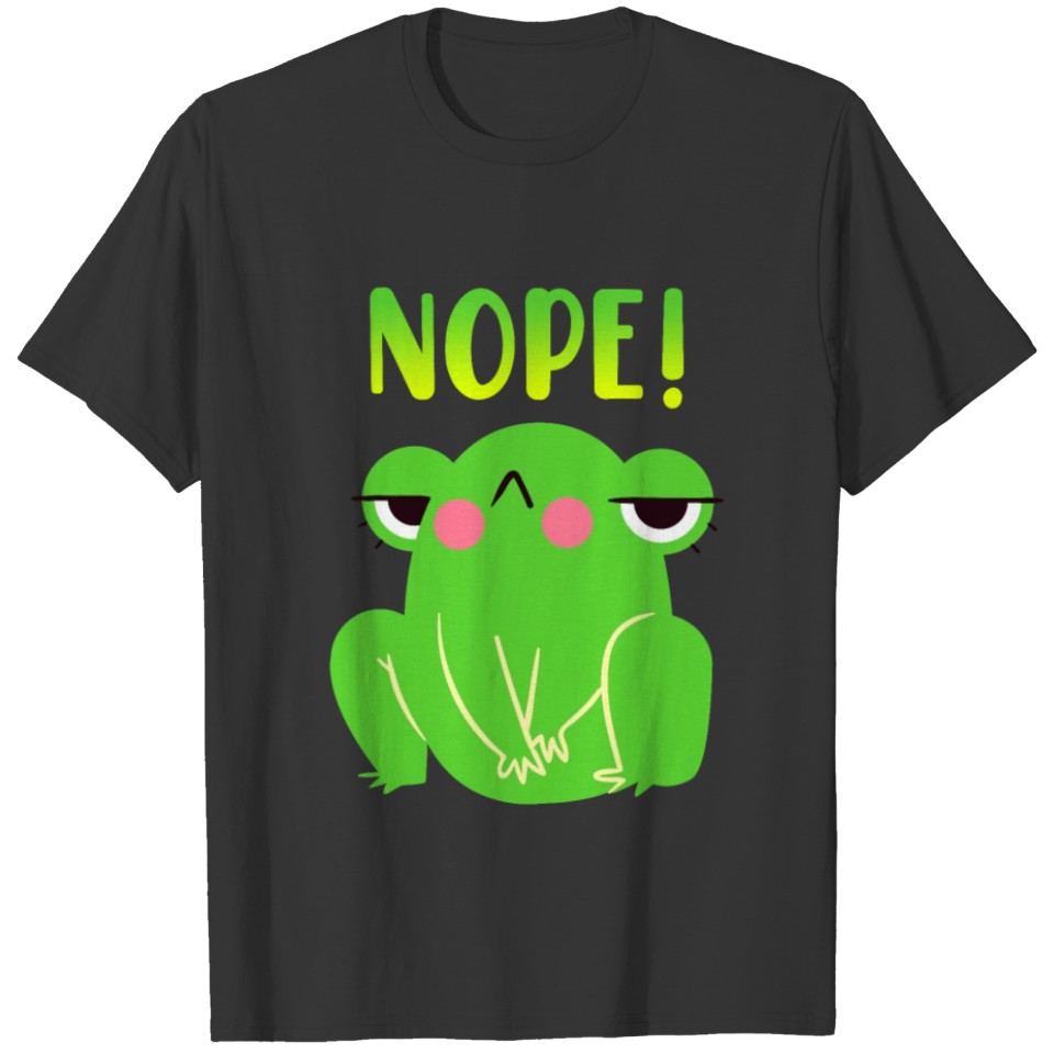 Nope grim evil frog Sarcasm children T-shirt