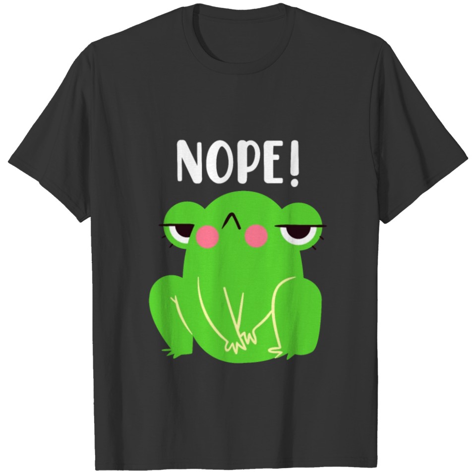 Nope grim evil frog Sarcasm children T-shirt