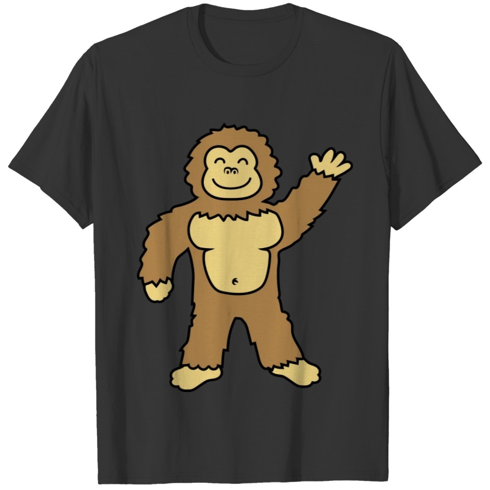 Monkey waving friendly T-shirt