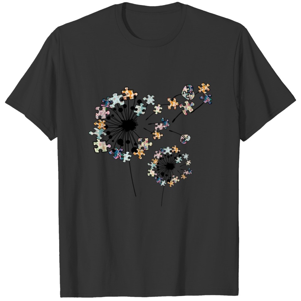Autism Puzzles Dandelion Mom Women T-shirt