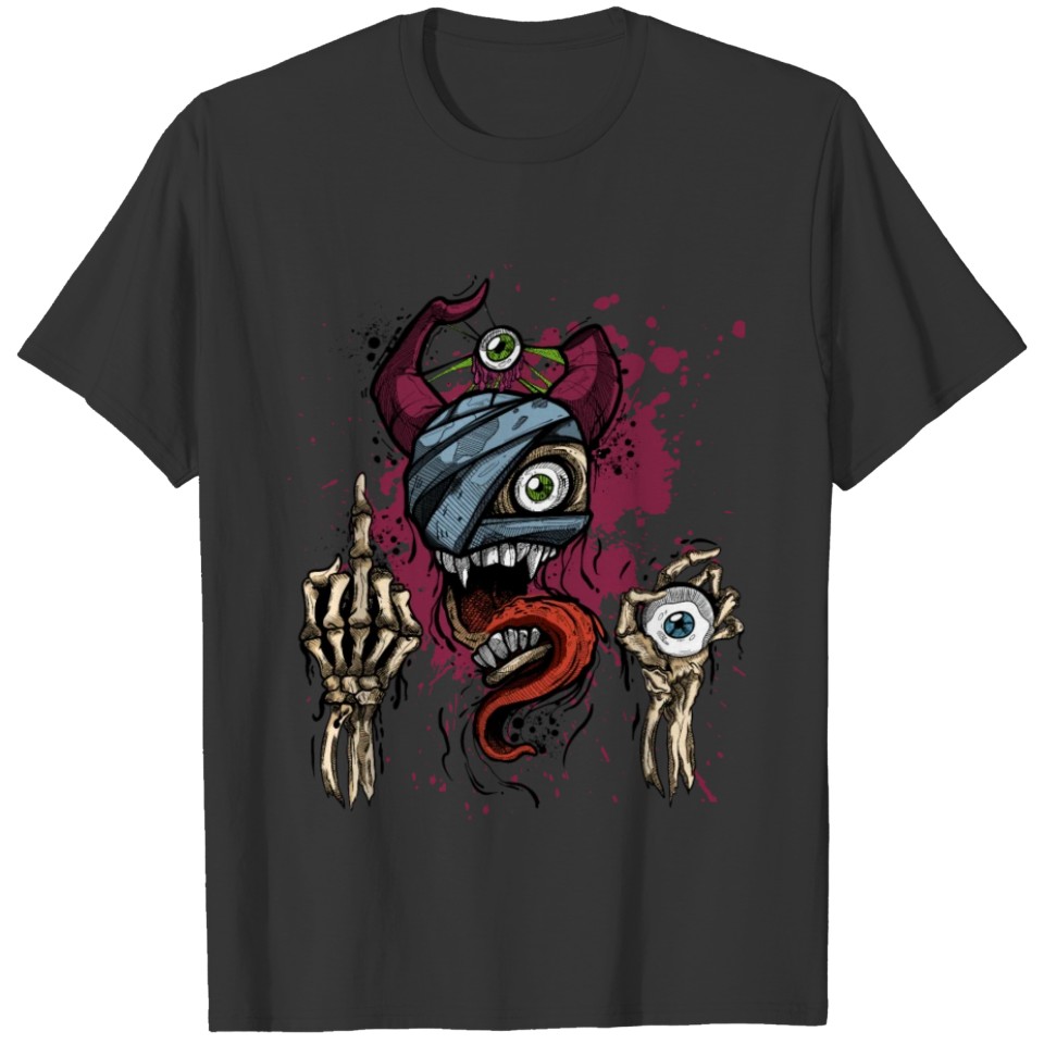 Weirdcore Aesthetic Pastel Goth Grunge Evil Skull T-shirt